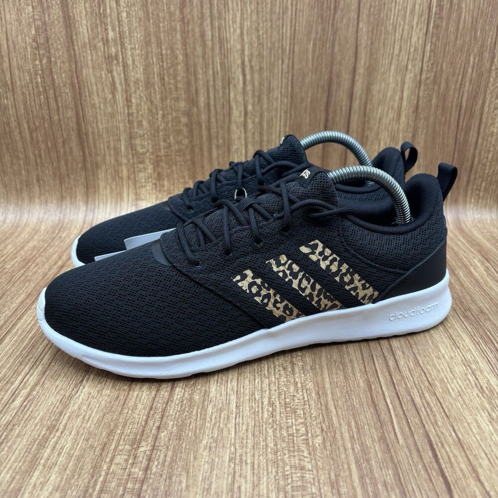 ADIDAS QT RACER 2.0 FY8247 Black/Hazy Beige/Gray Women’s Size 9.5 Running Shoe‎ - Picture 3 of 9